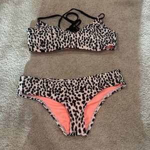 Black & Tan Leopard Bikini